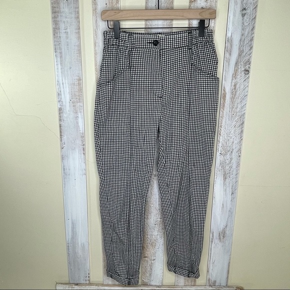 UO Silence & Noise Gingham High Waist Pants - Picture 2 of 9